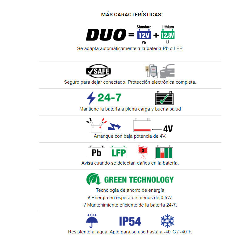 CARGADOR/MANTENEDOR DE BATERÍAS OPTIMATE 2 DUO X 2 BANK TM-570