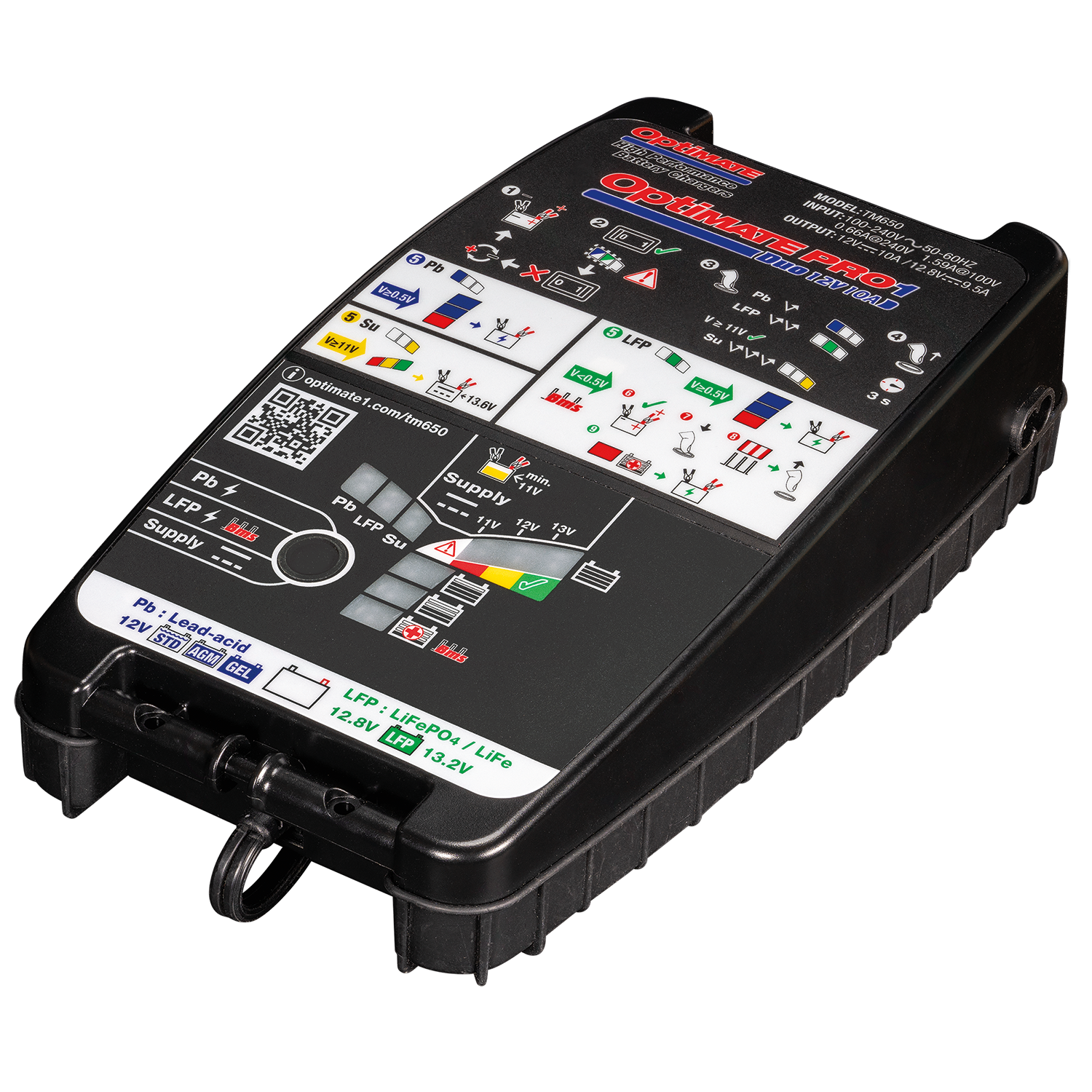 CARGADOR DE BATERÍAS OPTIMATE PRO 1 DUO TM-650EU