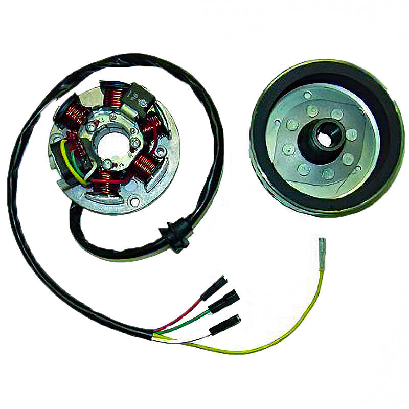 VOLANTE MAGNÉTICO 6 POLOS 12V 100W (MOTOR MINARELLI 50 AM345/AM6 SIN ARRANQUE ELÉCTRICO)