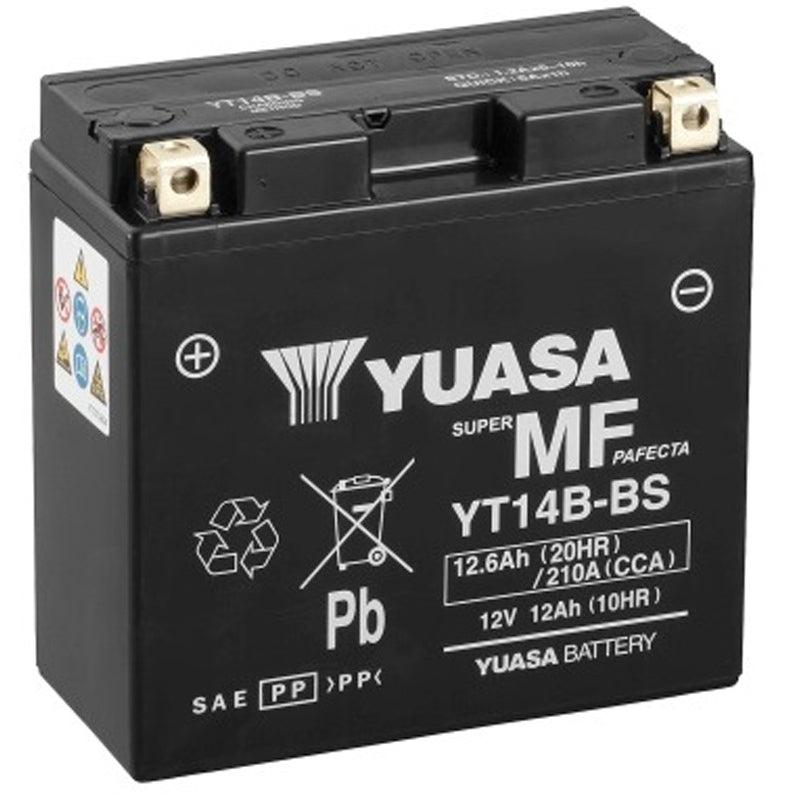 BATERÍA YUASA YT14B-BS SIN MANTENIMIENTO