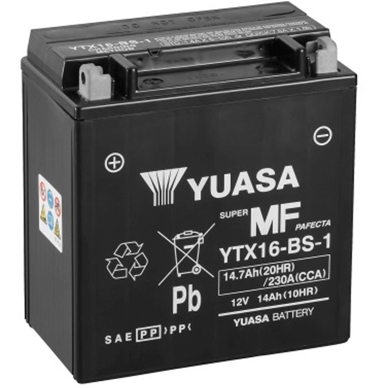BATERÍA YUASA YTX16-BS-1 SIN MANTENIMIENTO