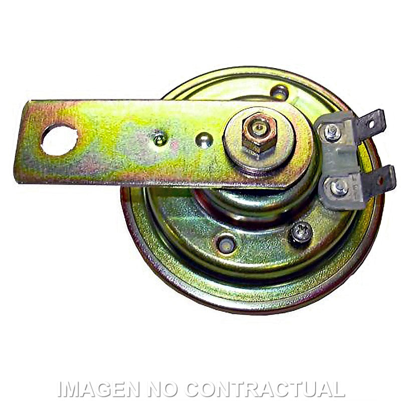 CLAXON BATERÍA ZINCADO BLANCO 6V-3A/105-118 DB - Ø 70 MM