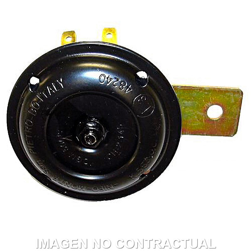 CLAXON ZINCADO BLANCO 12V - 1,5A / 430 HZ - Ø 70 MM