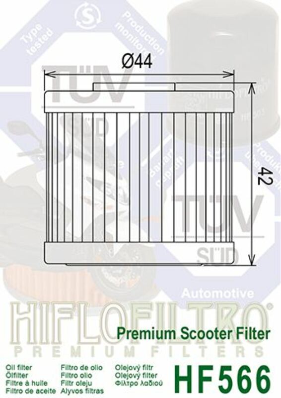 FILTRO ACEITE HIFLOFILTRO KYMCO SUPERDINK 125/300