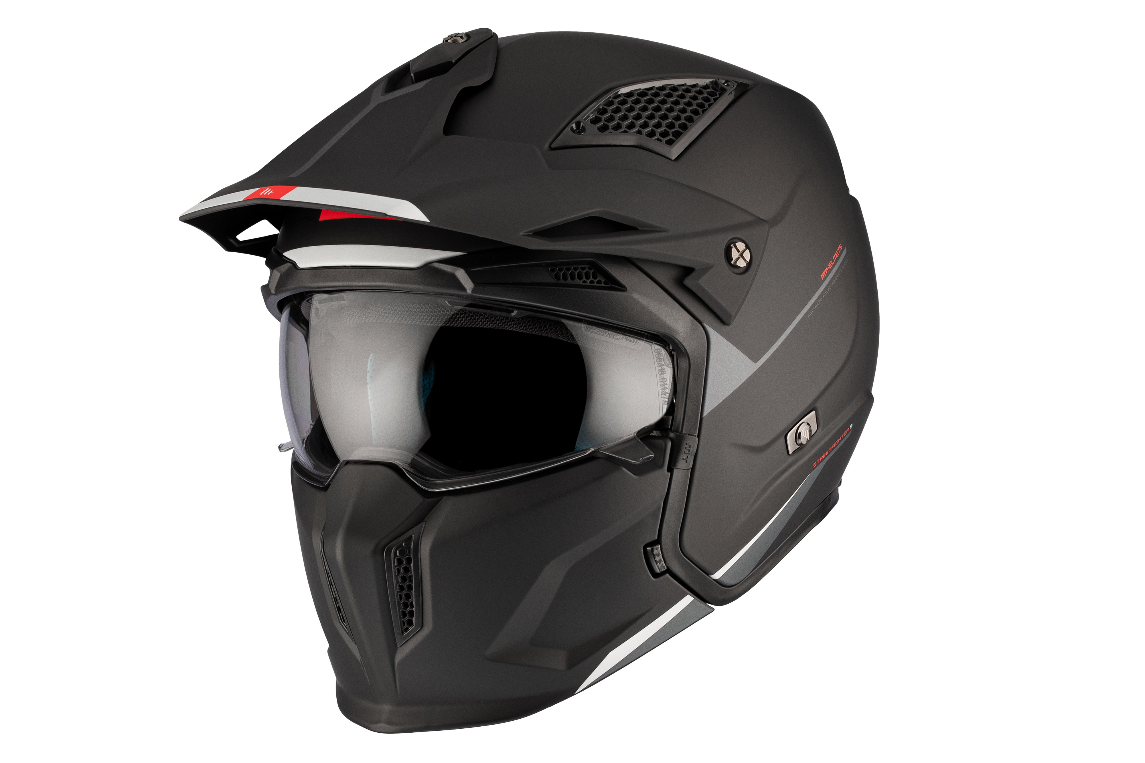 CASCO MT STREETFIGHTER S SV SOLID A1 NEGRO MATE