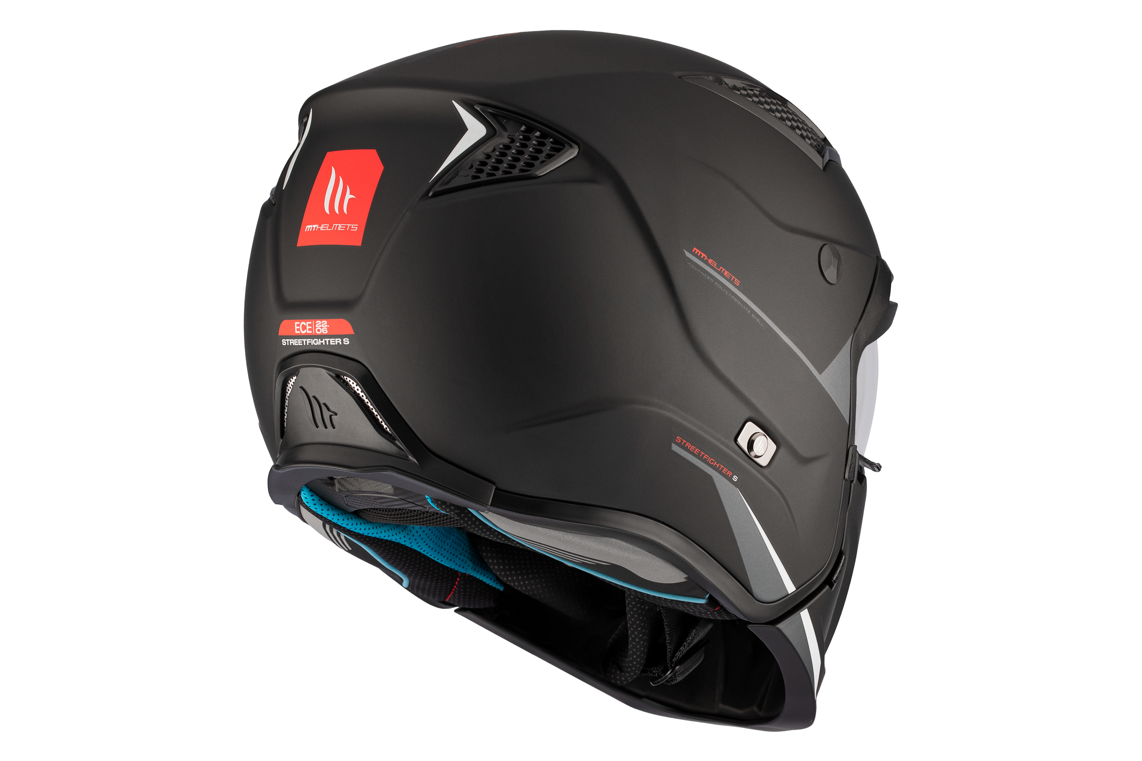 CASCO MT STREETFIGHTER S SV SOLID A1 NEGRO MATE