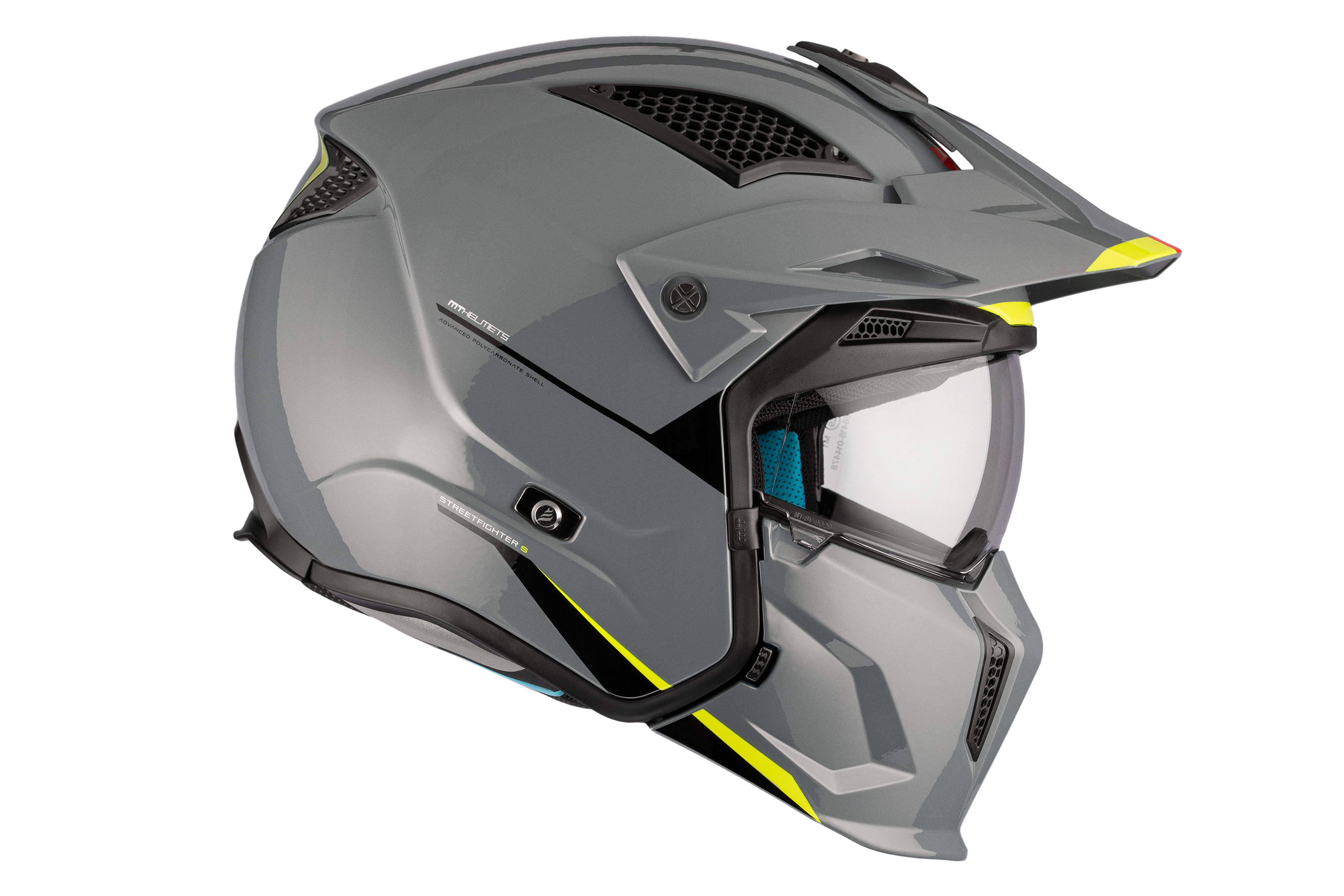 CASCO MT STREETFIGHTER S SV SOLID A22 GRIS BRILLO