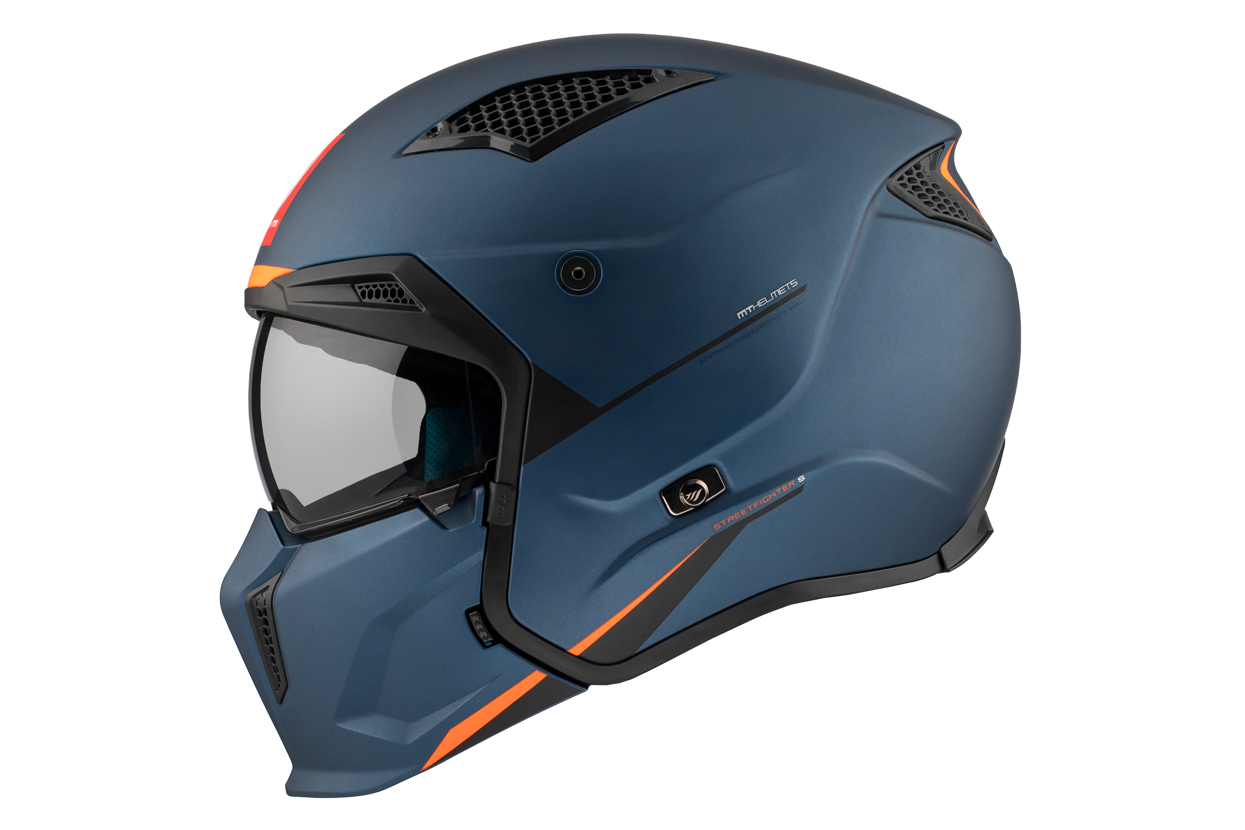 CASCO MT STREETFIGHTER S SV SOLID A7 AZUL MATE