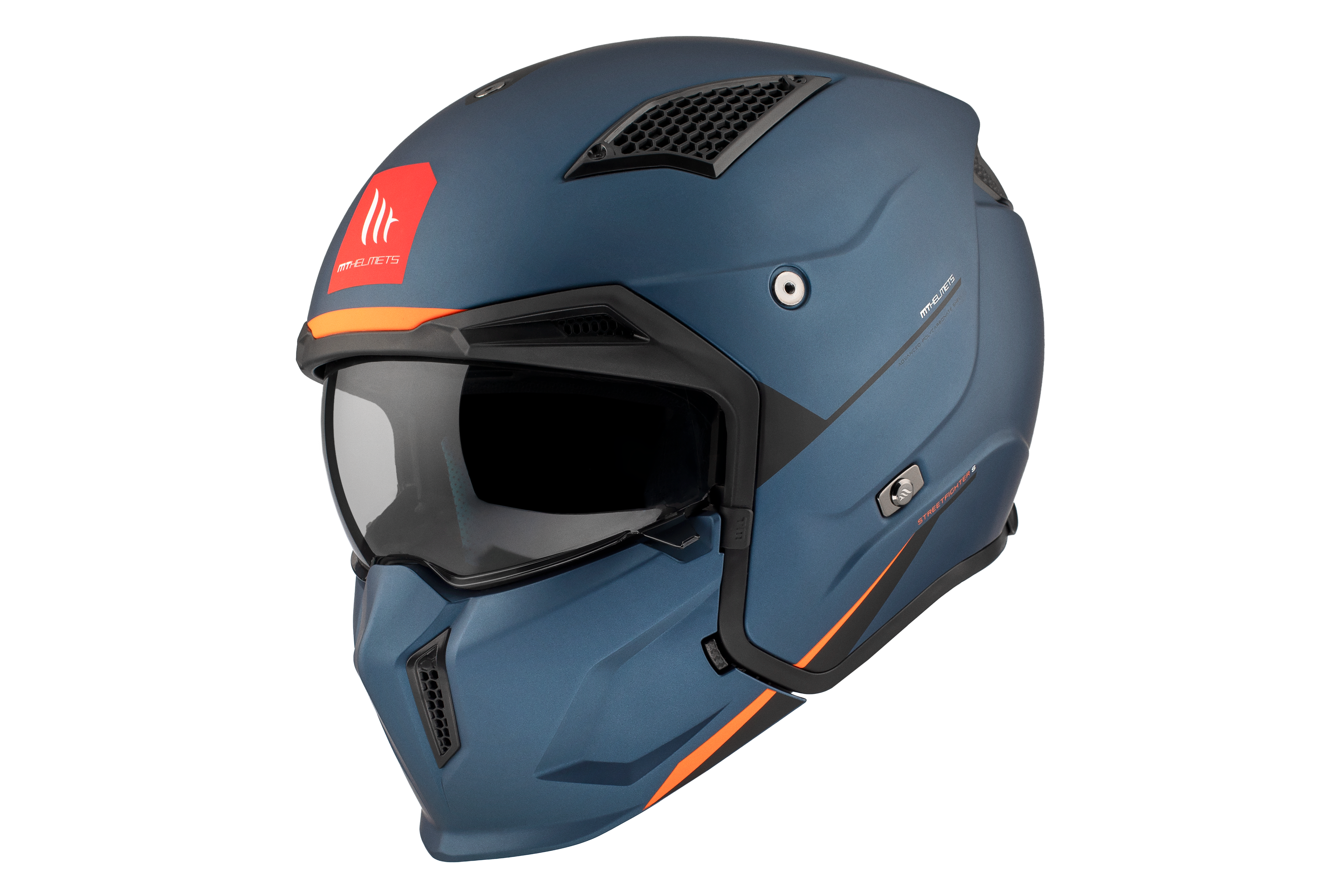 CASCO MT STREETFIGHTER S SV SOLID A7 AZUL MATE