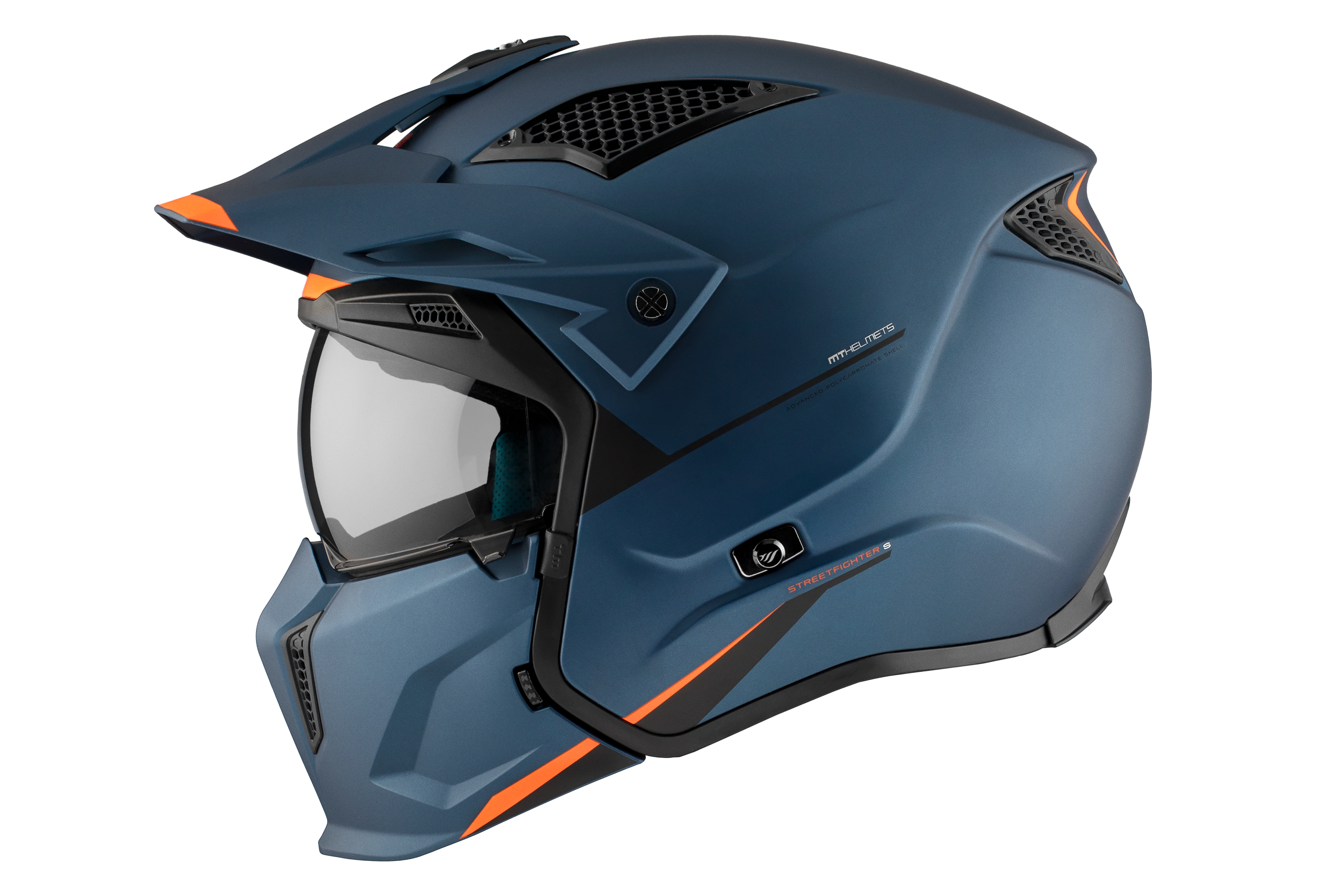 CASCO MT STREETFIGHTER S SV SOLID A7 AZUL MATE
