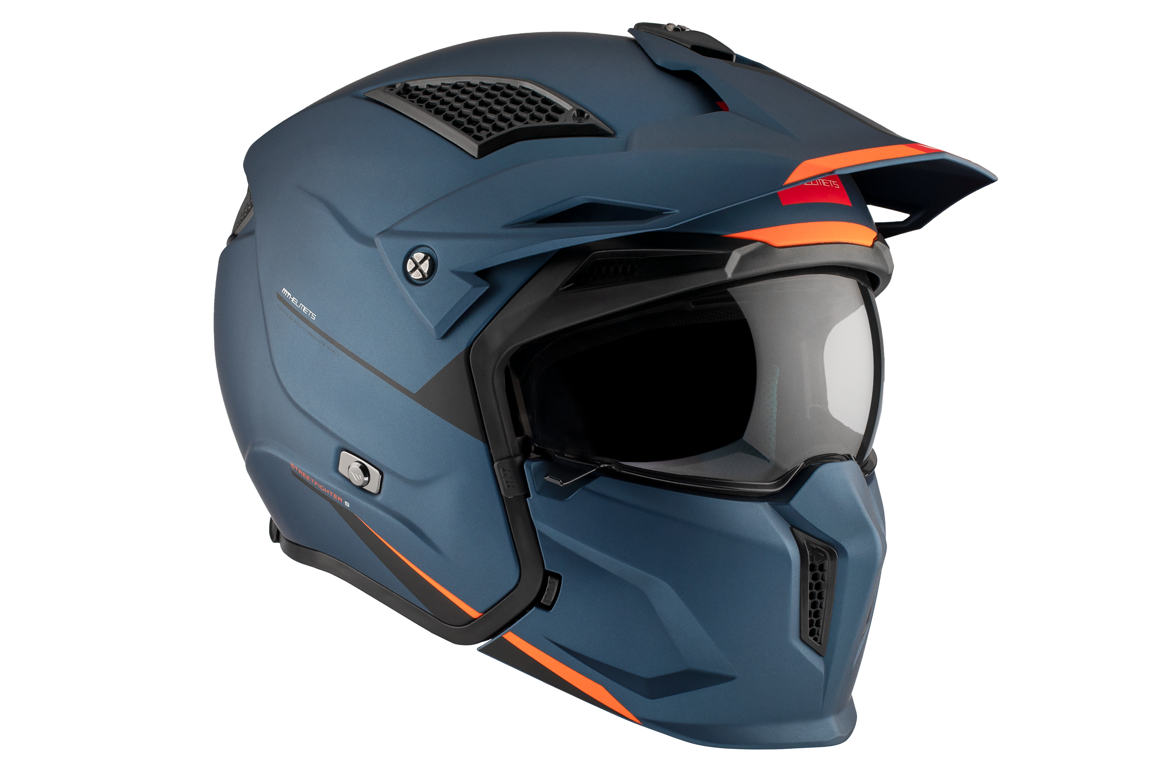 CASCO MT STREETFIGHTER S SV SOLID A7 AZUL MATE