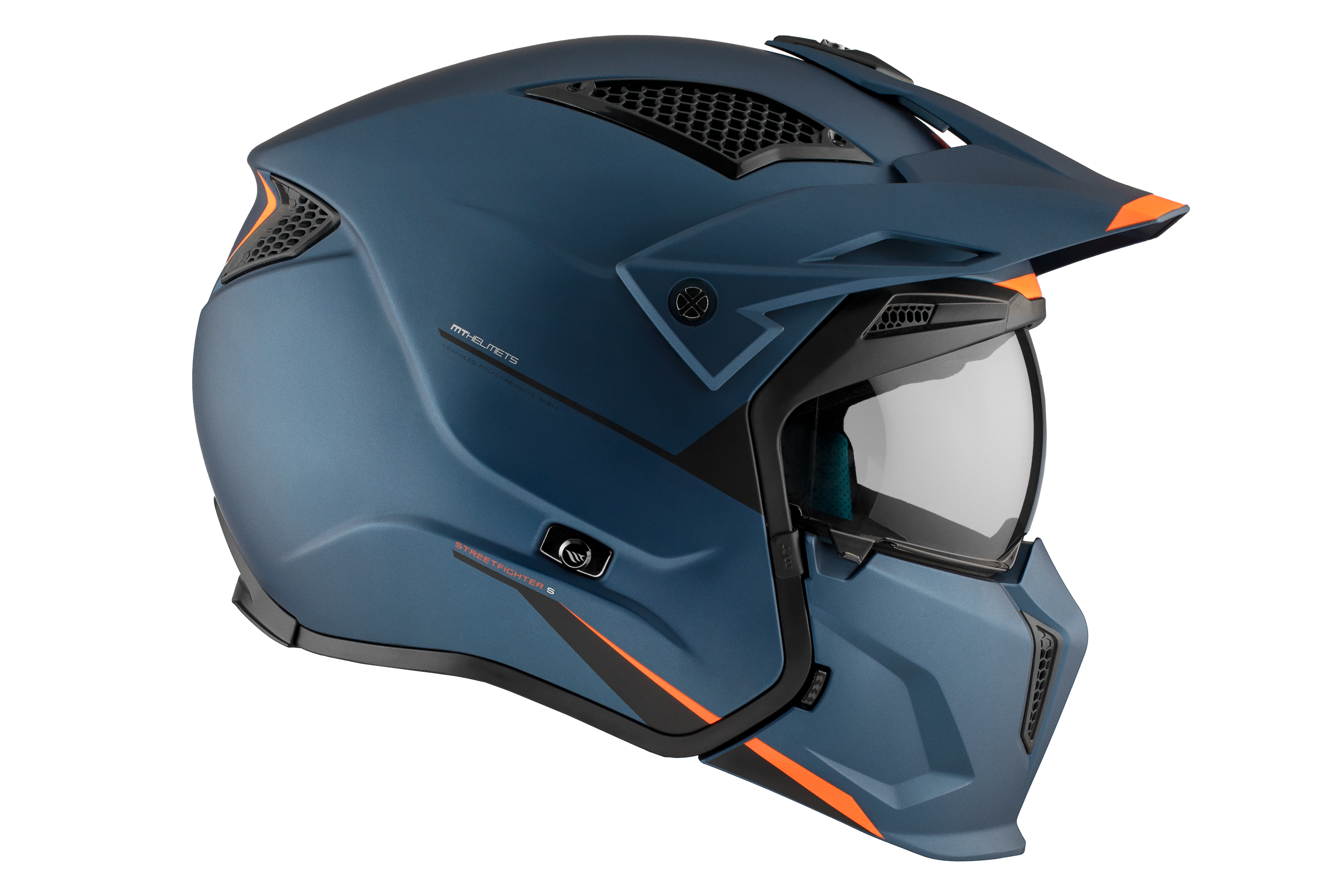 CASCO MT STREETFIGHTER S SV SOLID A7 AZUL MATE