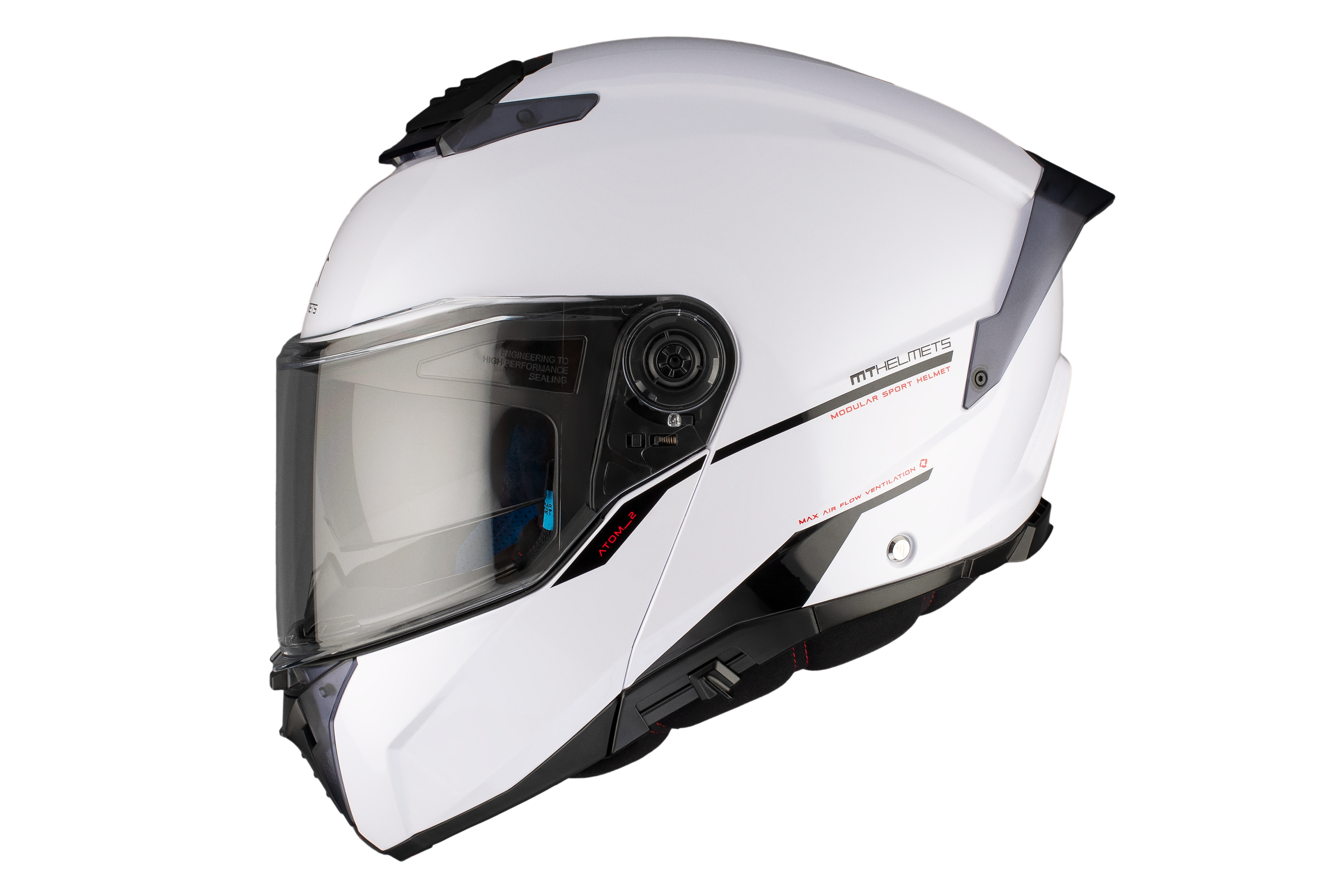 CASCO MT ATOM 2 SV SOLID A0 BLANCO BRILLO