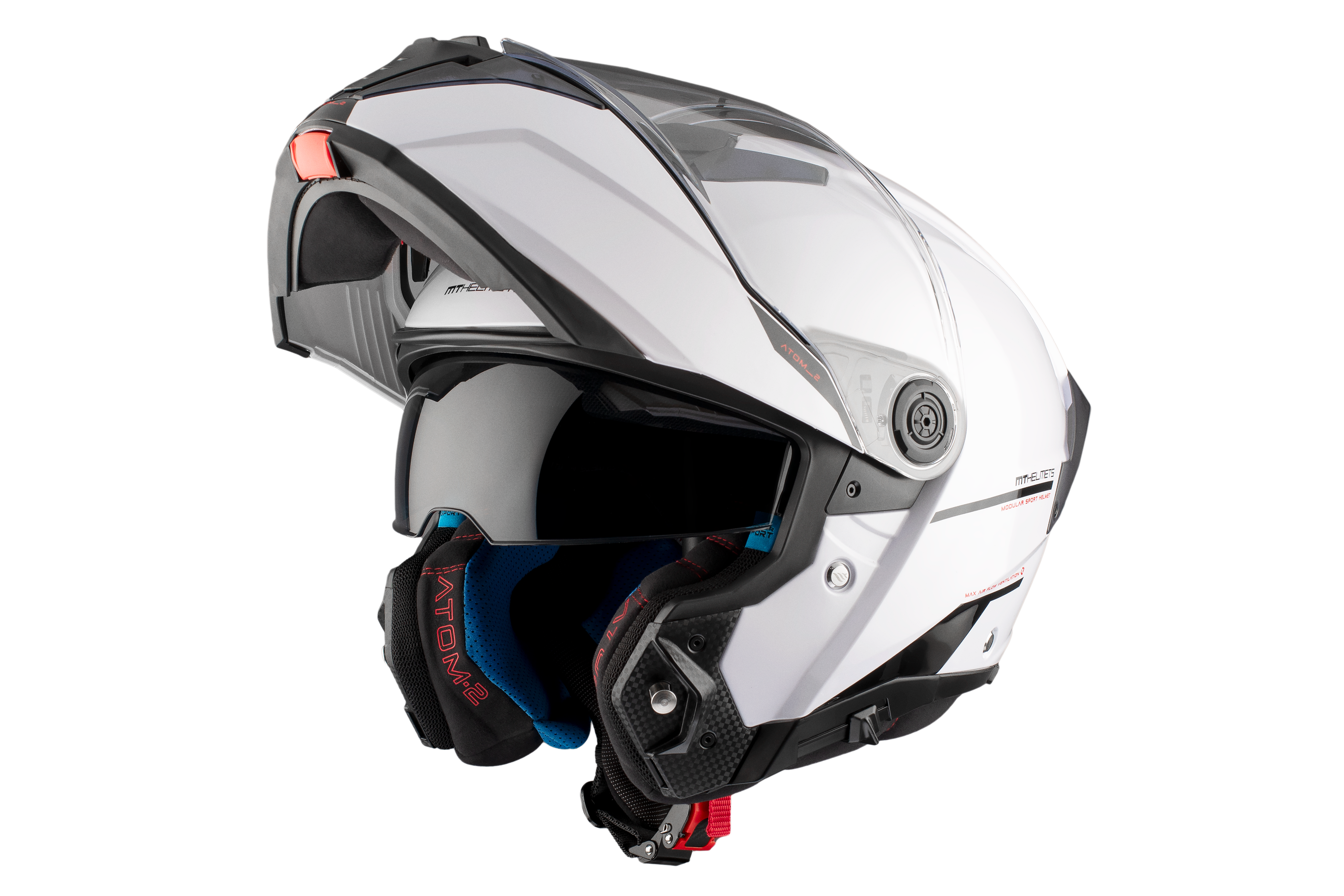 CASCO MT ATOM 2 SV SOLID A0 BLANCO BRILLO