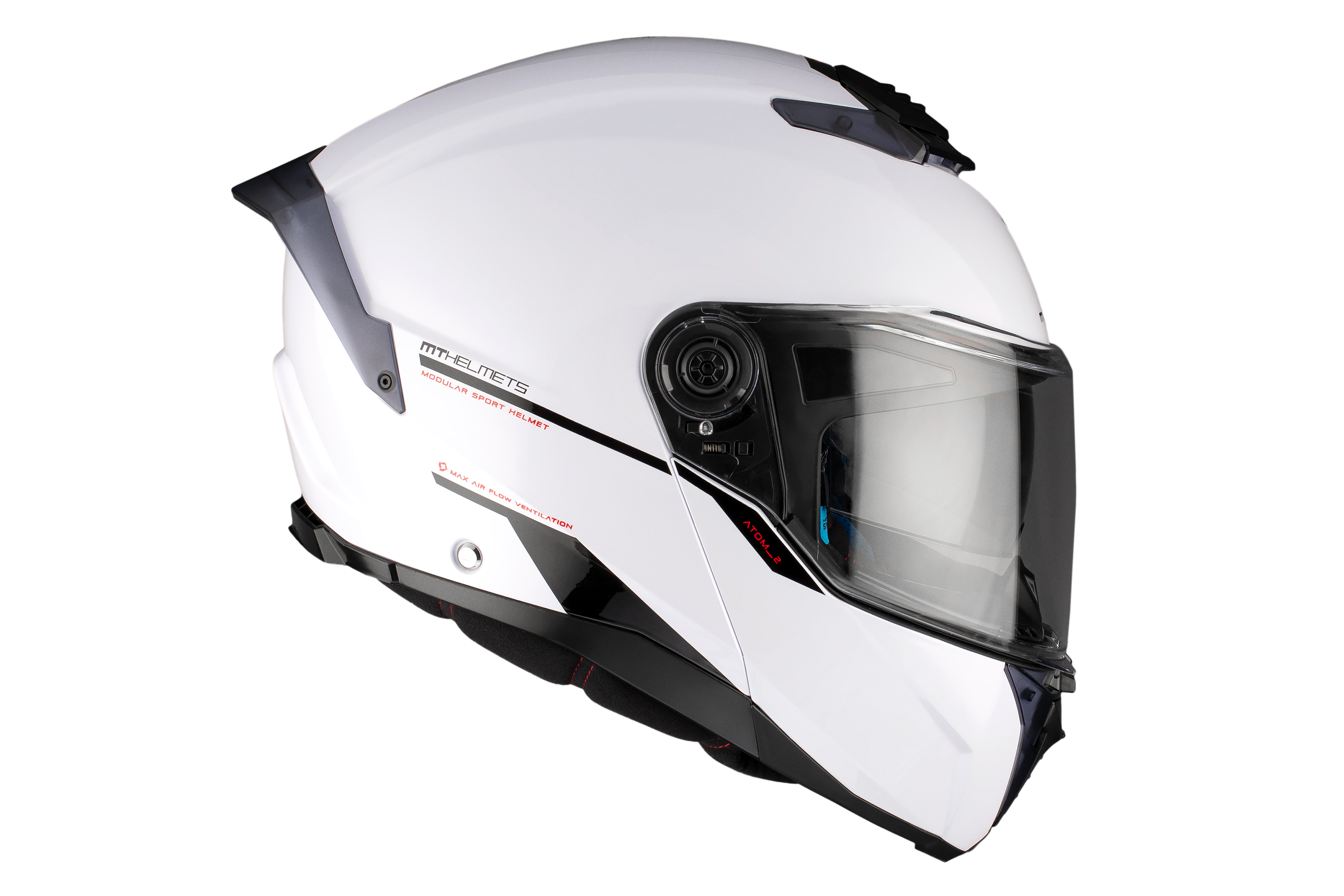 CASCO MT ATOM 2 SV SOLID A0 BLANCO BRILLO