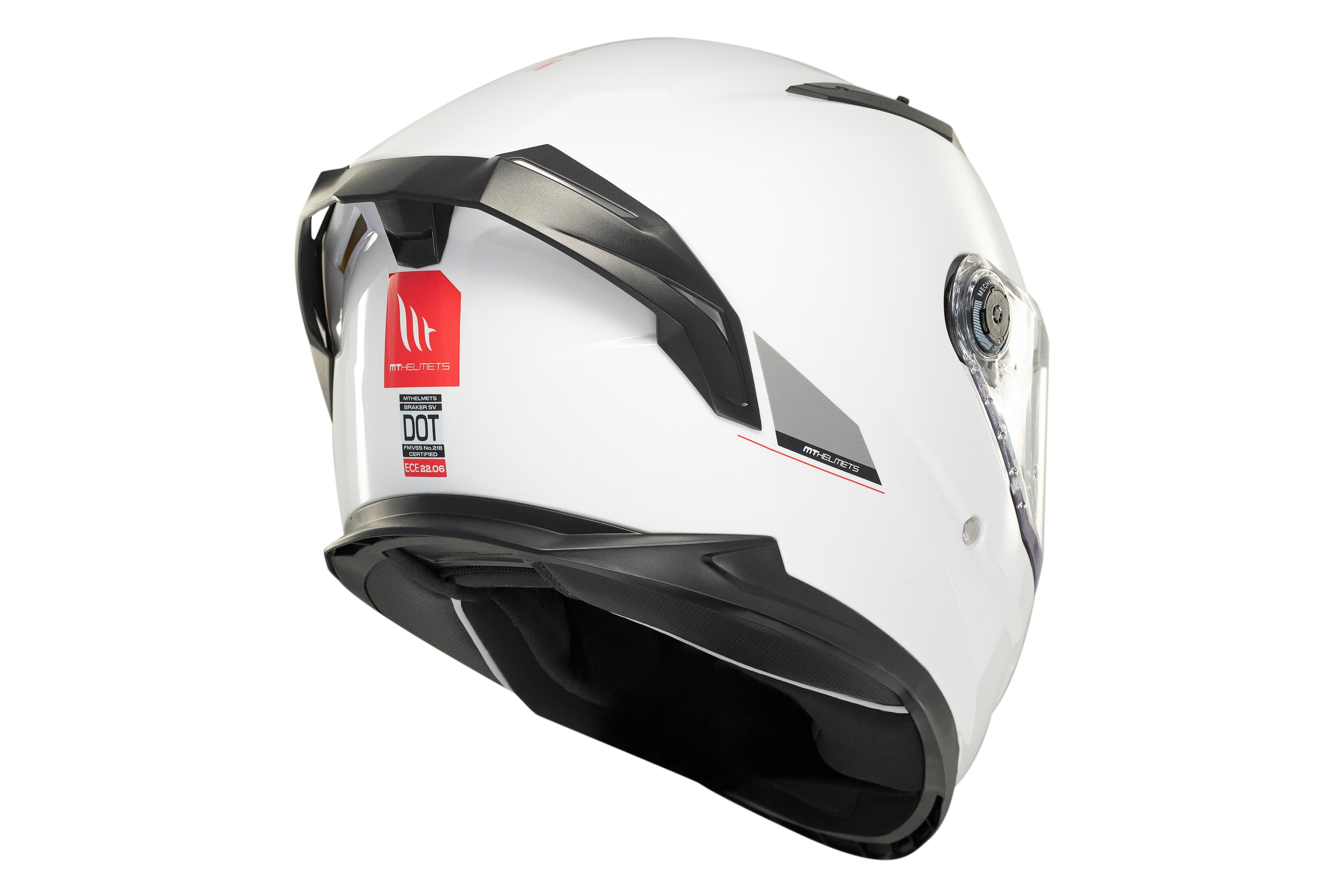 CASCO MT BRAKER SV SOLID A0 BLANCO BRILLO