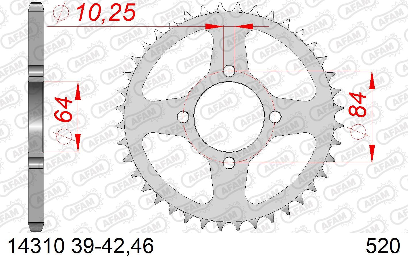 CORONA AFAM ACERO 525X40 SUZUKI