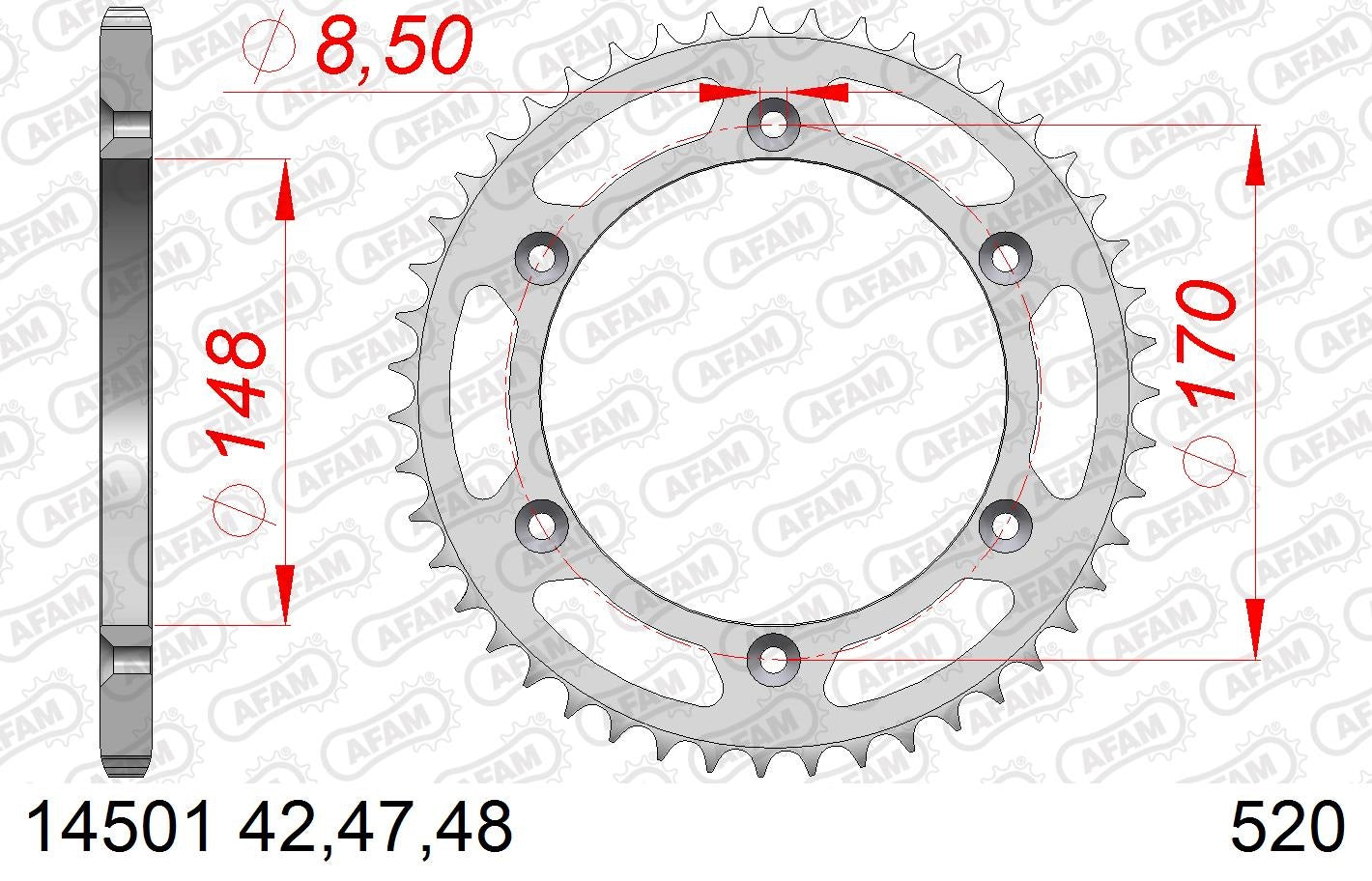 CORONA AFAM ACERO 520X42 - SUZUKI