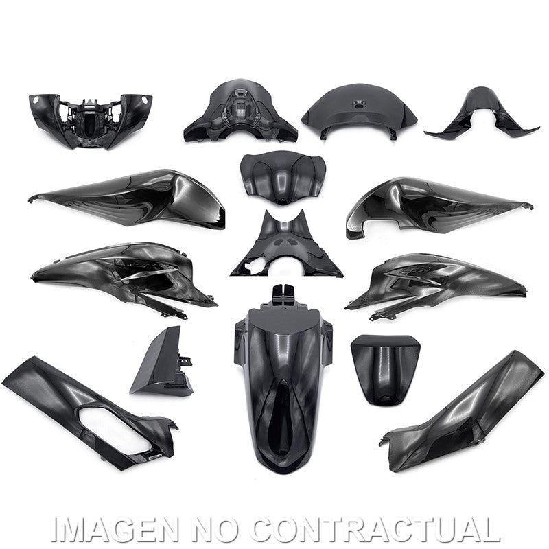 KIT PLÁSTICOS HERT HONDA PCX 125 15 PZAS NEGRO NIGHTSTAR PERLADO