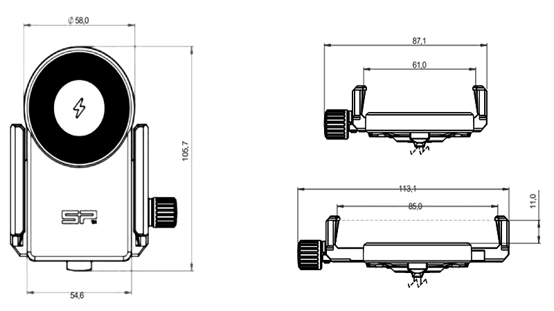 SP UNIVERSAL CHARGING PHONE CLAMP SPC+