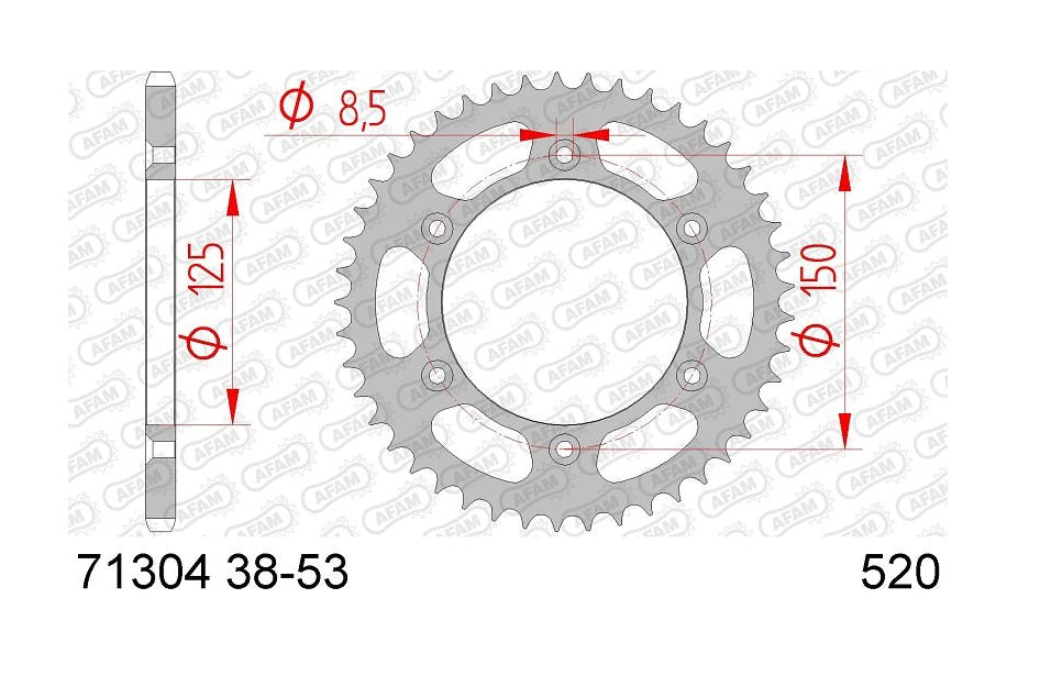 CORONA AFAM ACERO 520X40 - HUSABERG