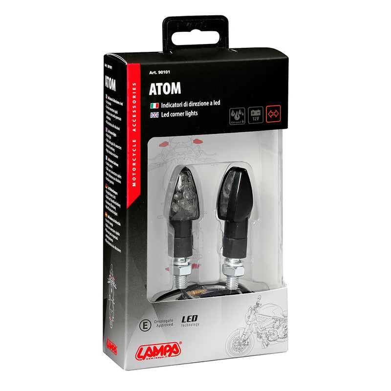 ATOM, INTERMITENTES - 12V LED - NEGRO