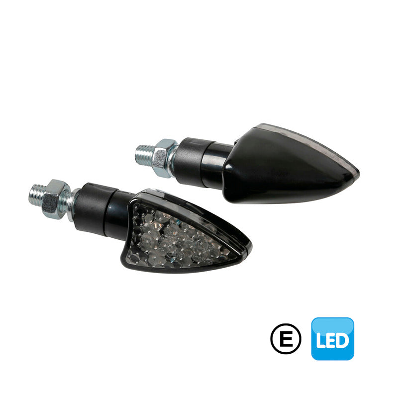 ARROW-2, INTERMITENTES CON LED - 12V LED - NEGRO