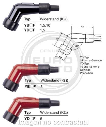 PIPA DE BUJÍA NGK YB05F