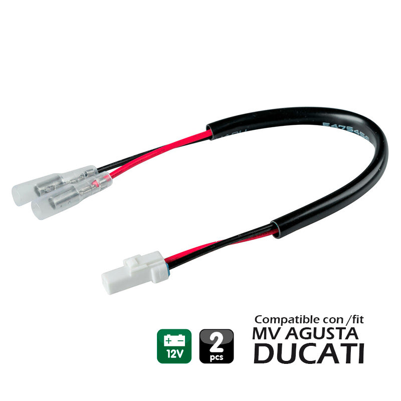 CONECTORES PARA INTERMITENTES, 2 UDS - COMPATIBLE PARA - MV AGUSTA / DUCATI (TYPE 1)