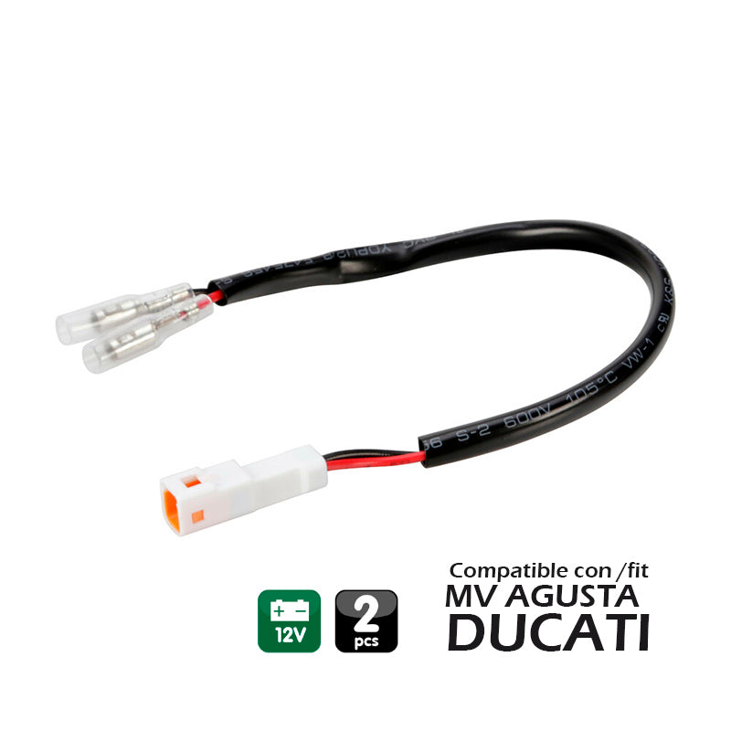 CONECTORES PARA INTERMITENTES, 2 UDS - COMPATIBLE PARA - MV AGUSTA / DUCATI (TYPE 2)