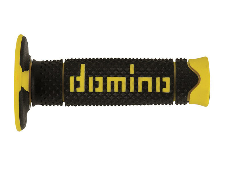 PUÑOS DOMINO DSH OFF ROAD NEGRO - AMARILLO CERRADOS D 22 MM L 120 MM