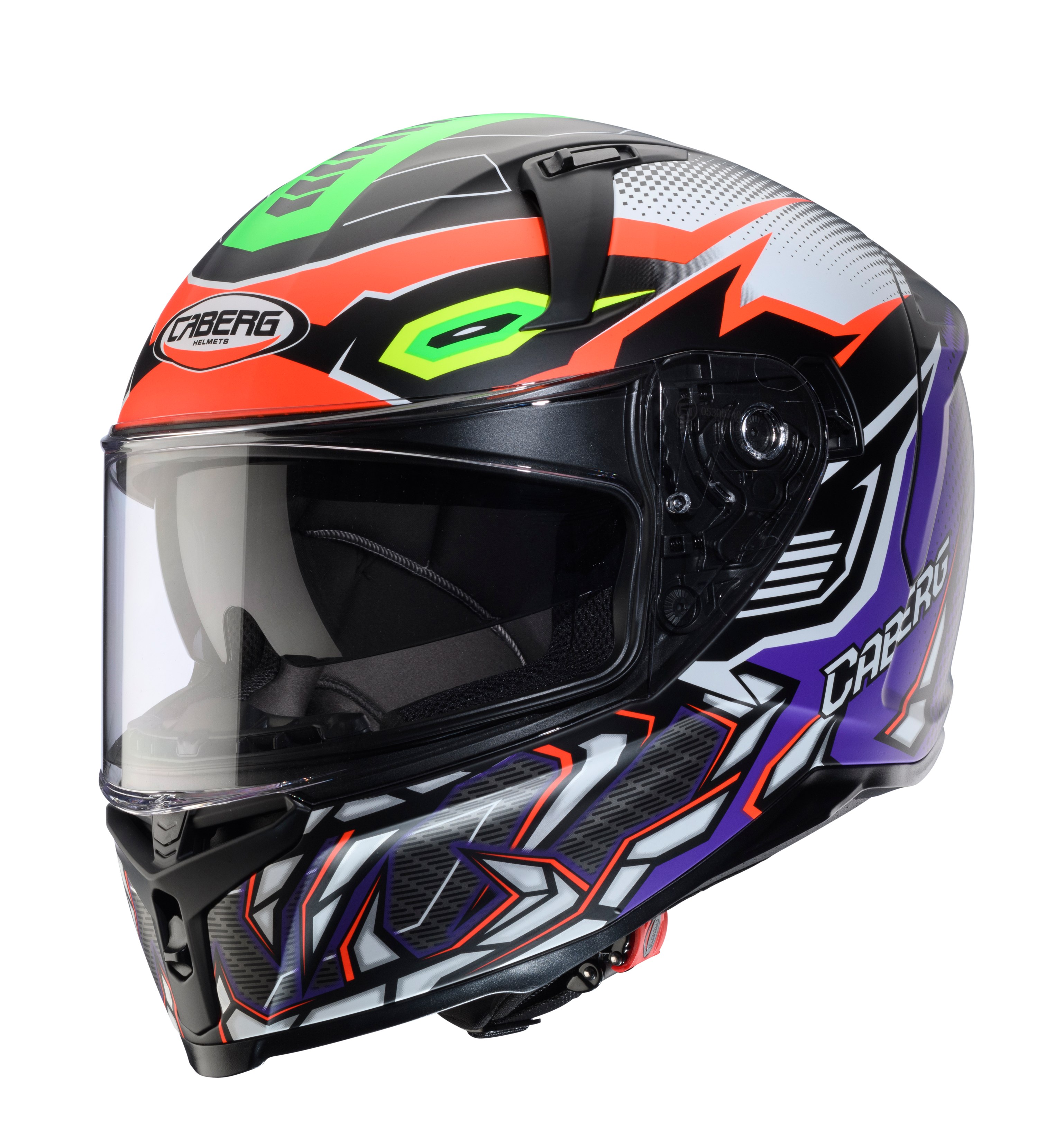 CASCO CABERG AVALON X GURKHA MATT BLACK/ORANGE FLUO/GREEN FLUO/PURPLE