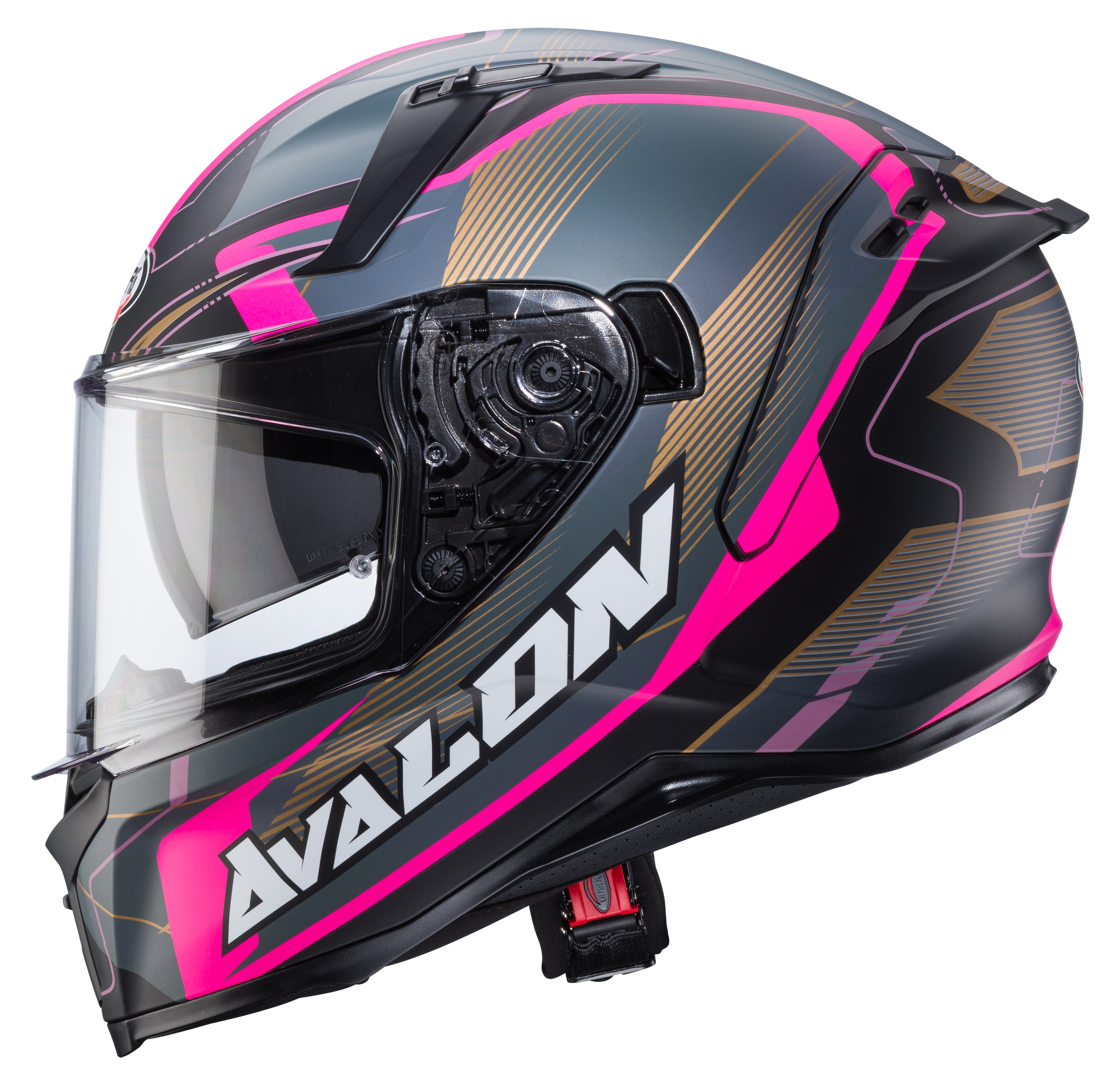 CASCO CABERG AVALON X OPTIC MATT BLACK/GREY/FUCHSIA