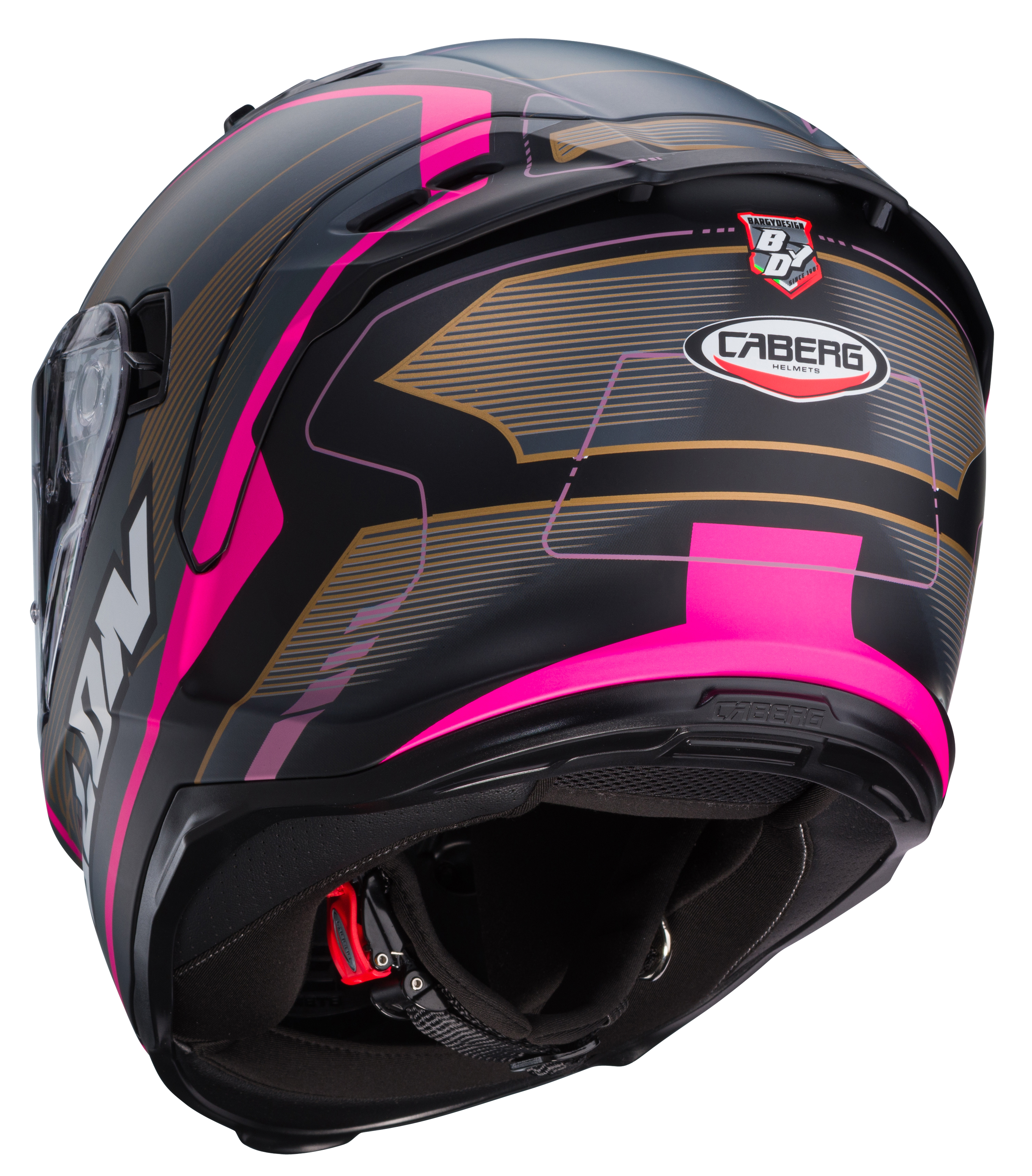CASCO CABERG AVALON X OPTIC MATT BLACK/GREY/FUCHSIA