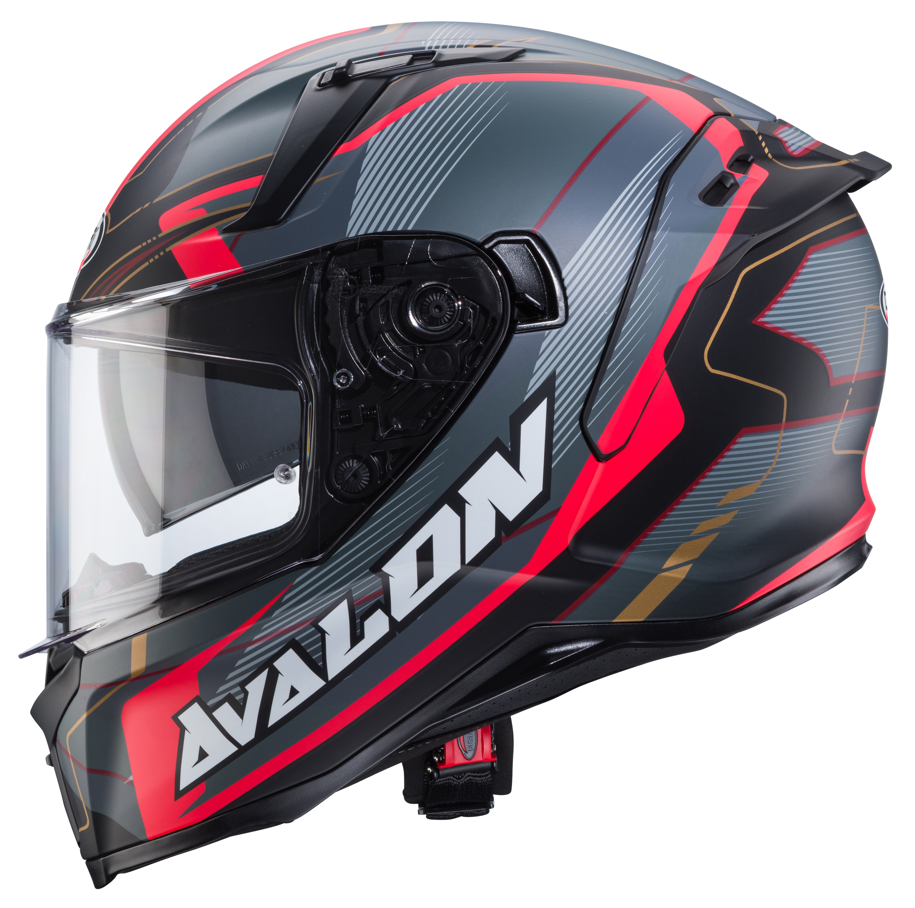 CASCO CABERG AVALON X OPTIC MATT BLACK/GREY/RED