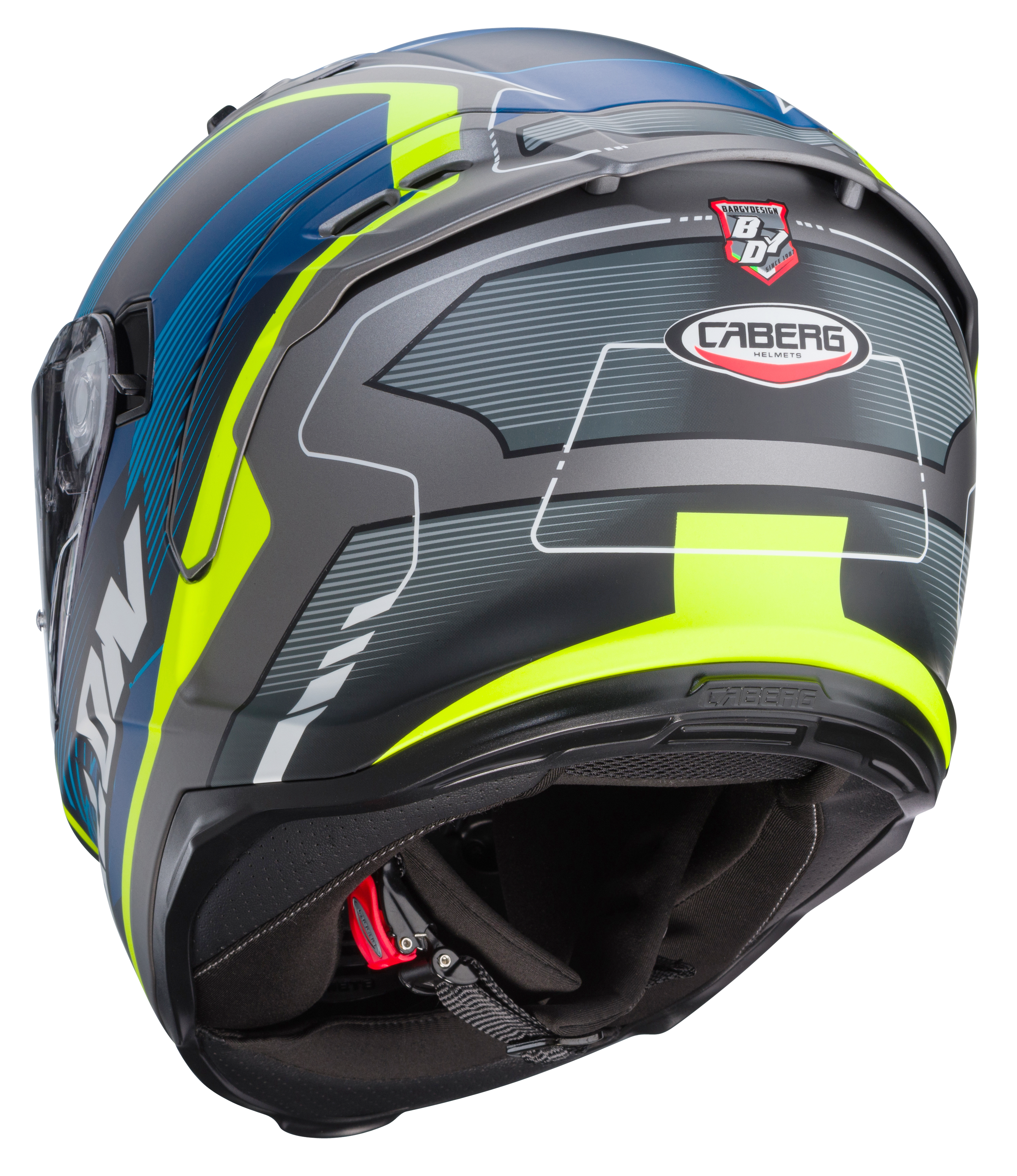 CASCO CABERG AVALON X OPTIC MATT GREY/BLUE/YELLOW FLUO
