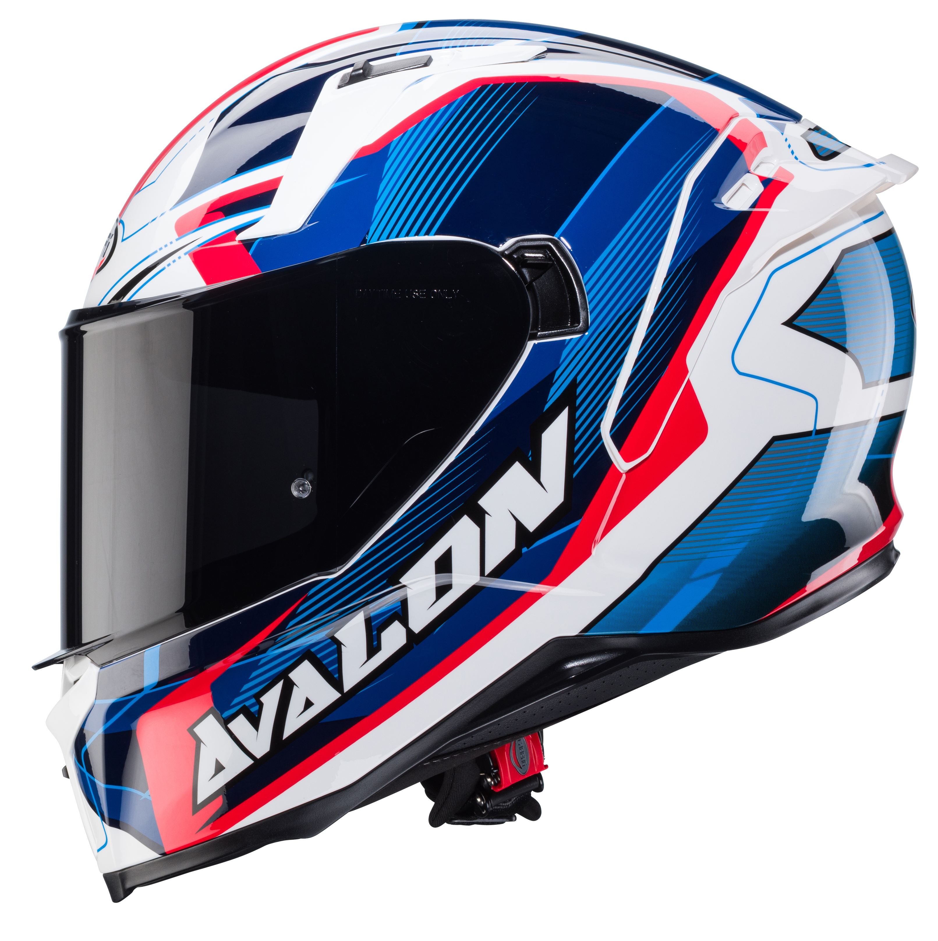 CASCO CABERG AVALON X OPTIC WHITE/BLUE/RED