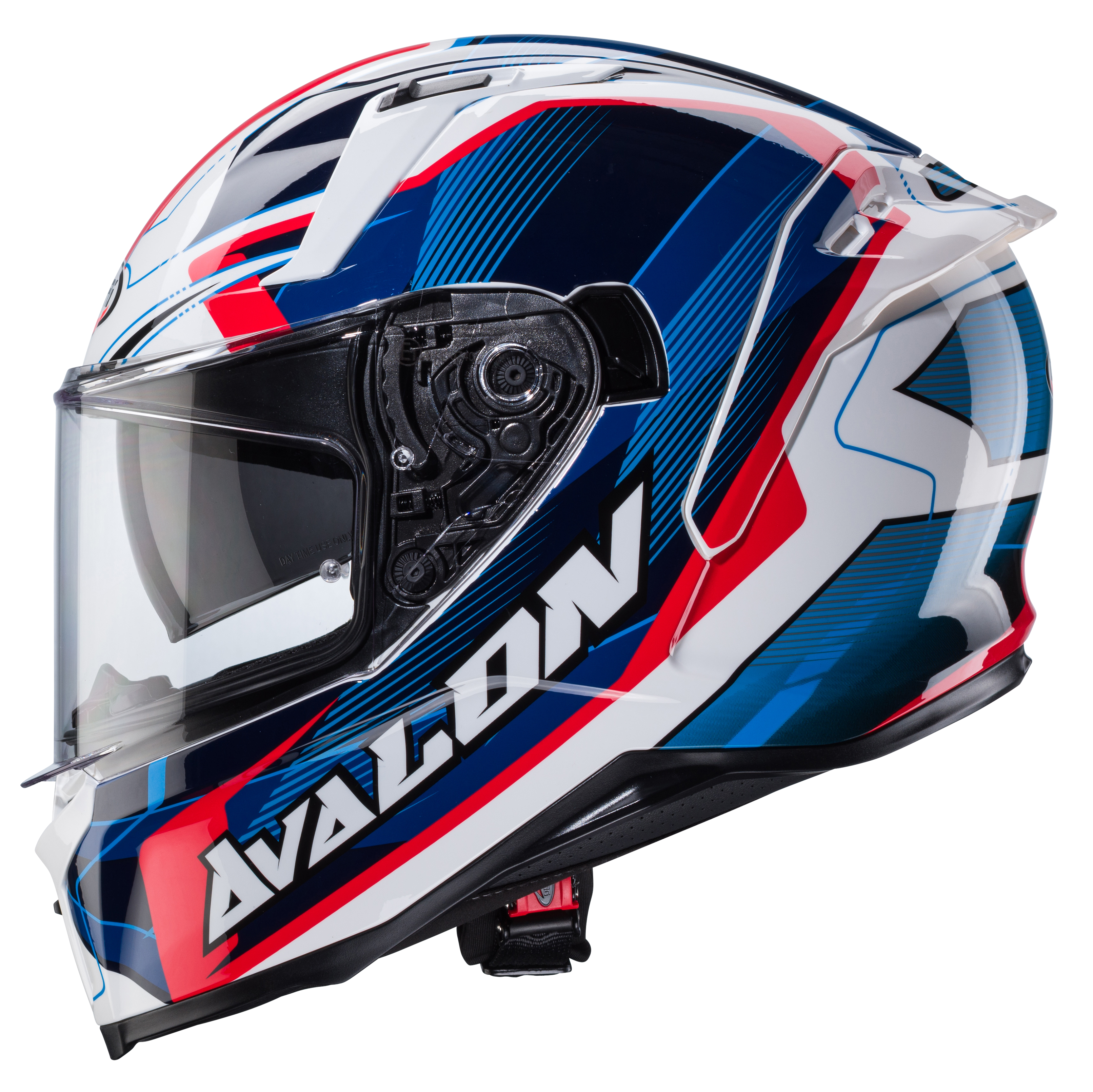 CASCO CABERG AVALON X OPTIC WHITE/BLUE/RED