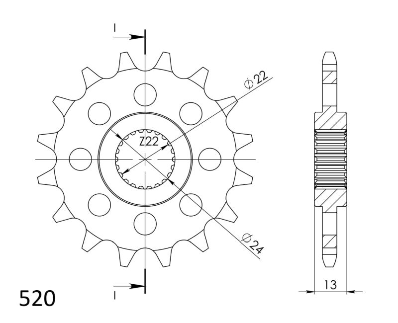 PIÑÓN SUPERSPROX APRILIA 520 X 16 - CST1126X16