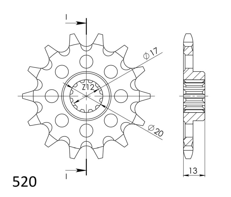 PIÑÓN SUPERSPROX TM 520 X 13 - CST125X13