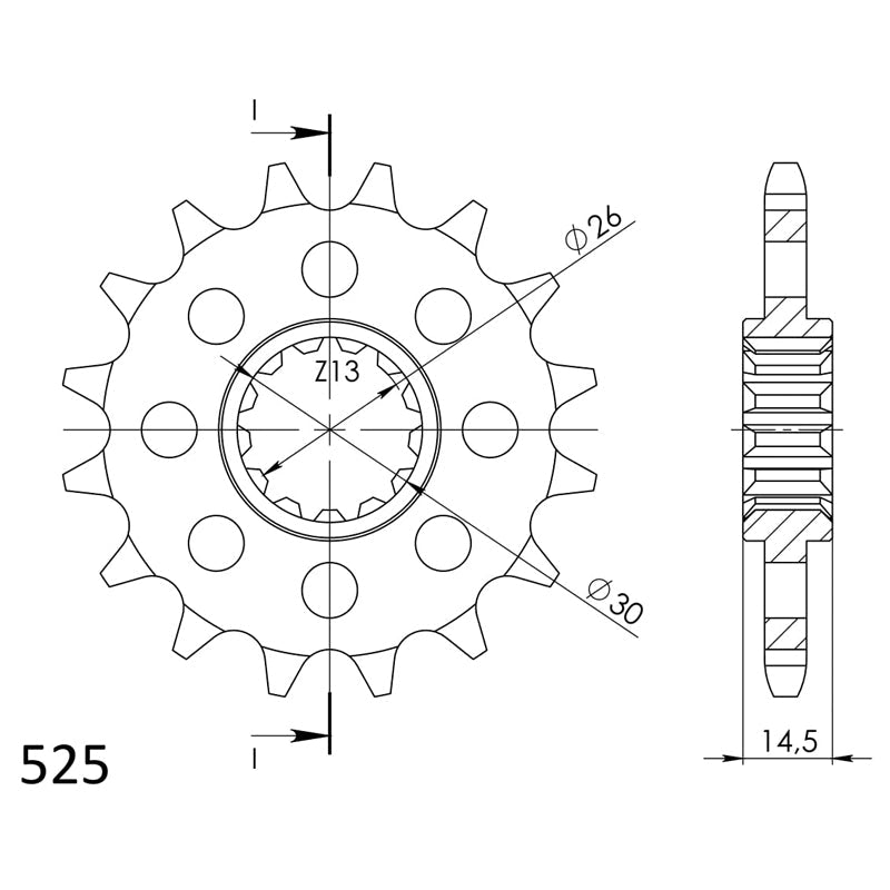 PIÑÓN SUPERSPROX HONDA 525 X 16 - CST1332X16