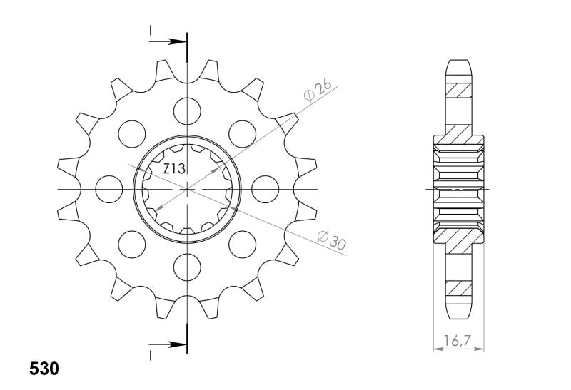 PIÑÓN SUPERSPROX HONDA 530 X 15 - CST333X15