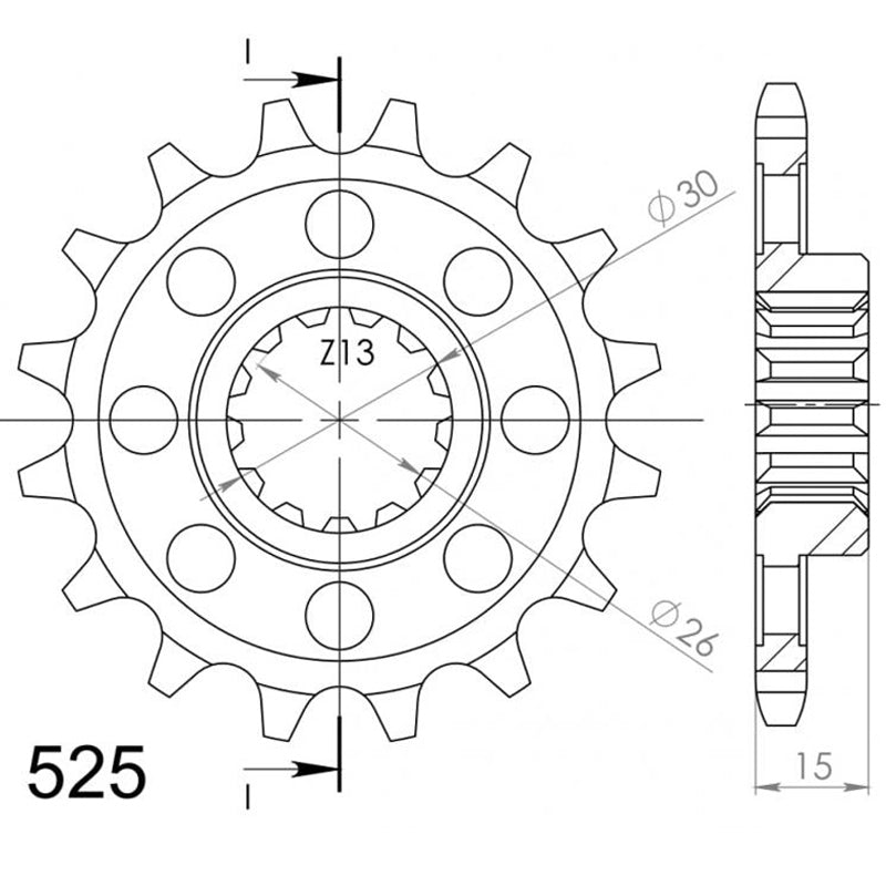 PIÑÓN SUPERSPROX BMW 525 X 16 - CST404X16