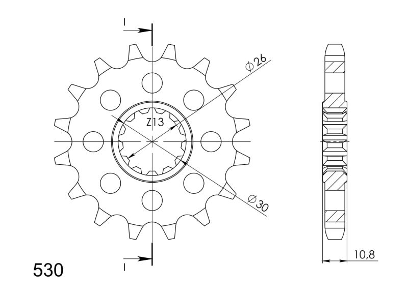 PIÑÓN SUPERSPROX YAMAHA 530 X 16 - CST579X16