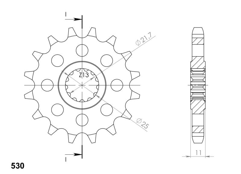PIÑÓN SUPERSPROX YAMAHA 530 X 15 - CST580X15