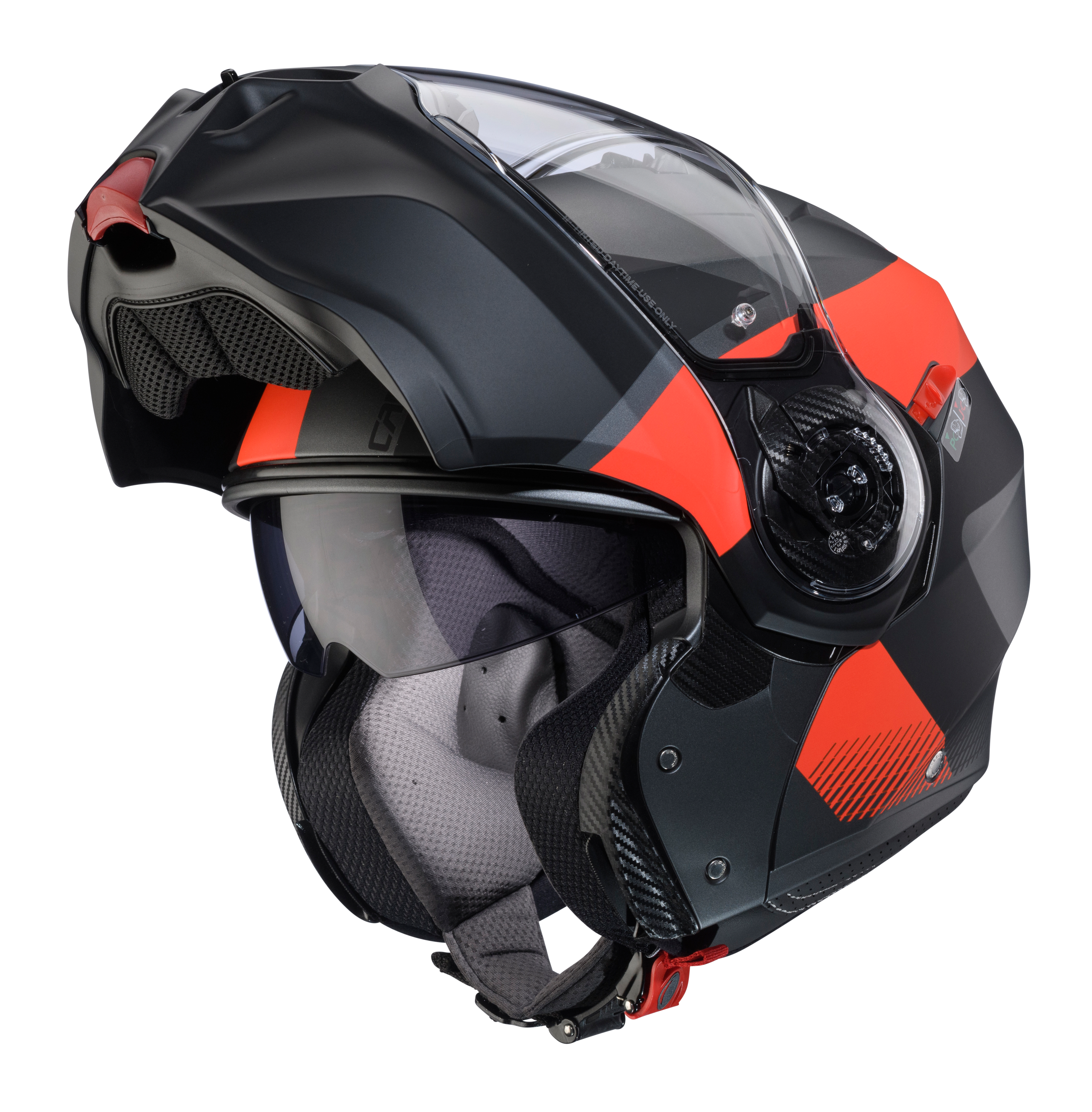 CASCO CABERG DUKE EVO INDY MATT GUN METAL/RED FLUO/BLACK