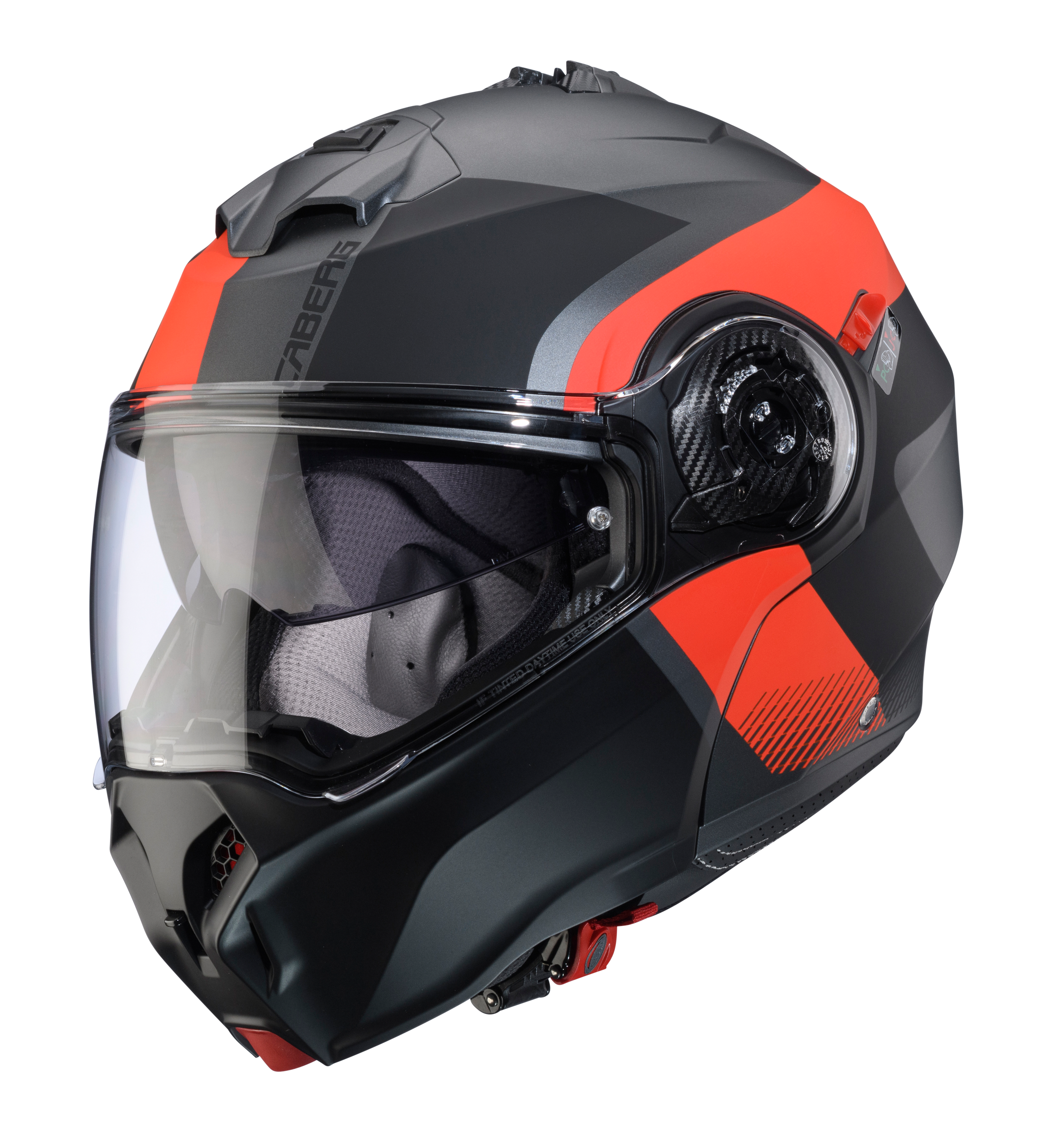 CASCO CABERG DUKE EVO INDY MATT GUN METAL/RED FLUO/BLACK