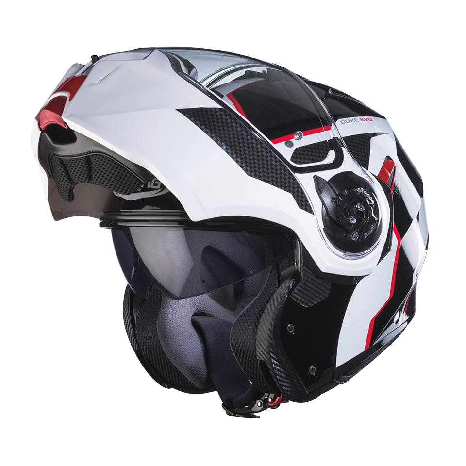 CASCO CABERG DUKE EVO MOVE BLACK/WHITE/RED