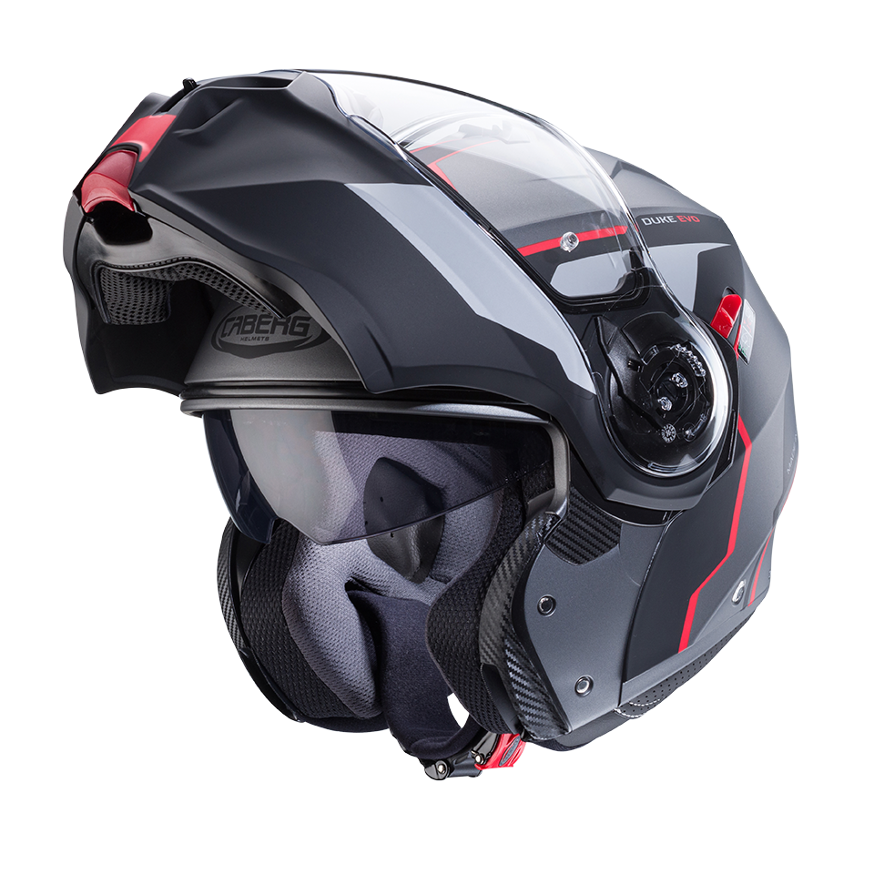 CASCO CABERG DUKE EVO MOVE MATT GUN METAL/BLACK/RED
