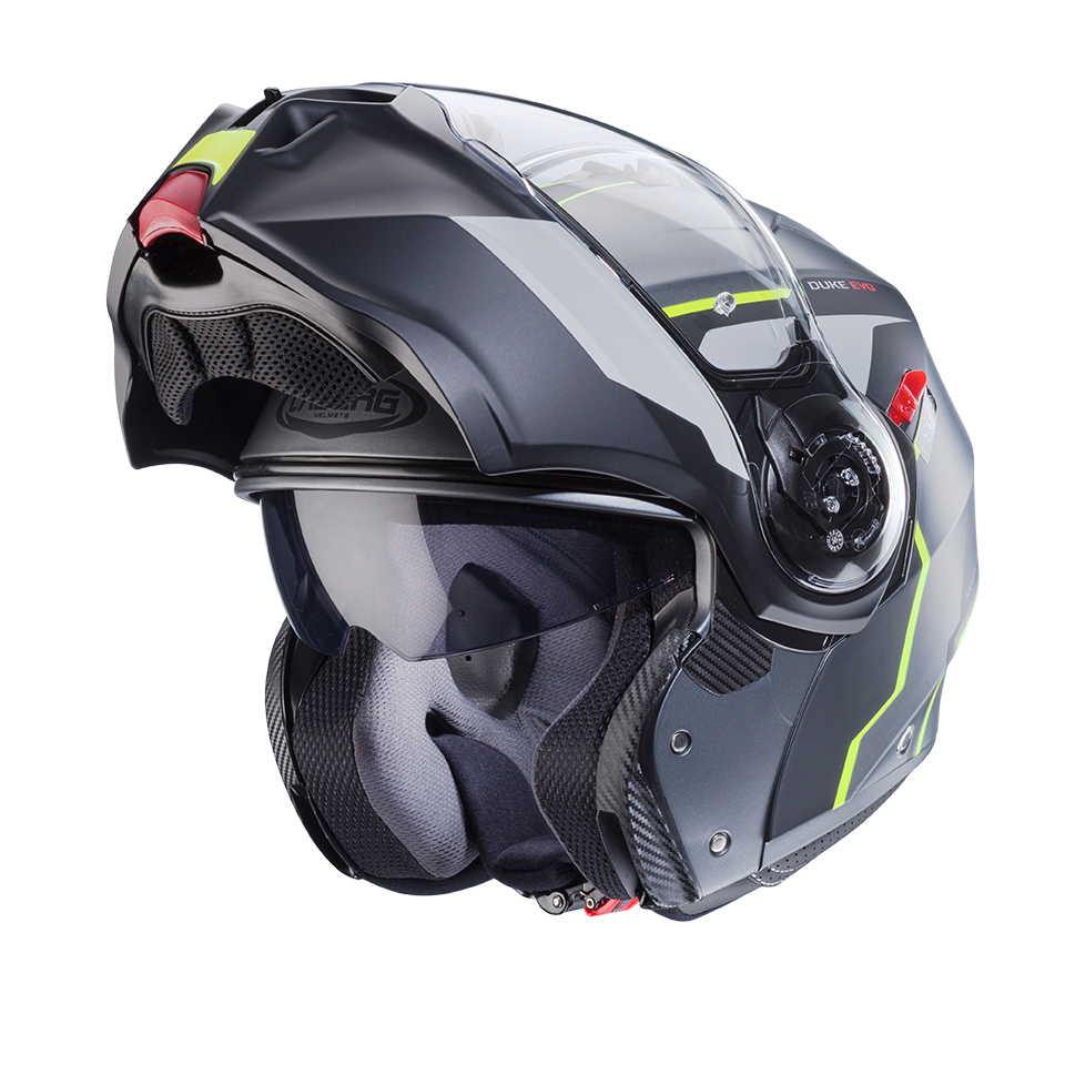 CASCO CABERG DUKE EVO MOVE MATT GUN METAL/BLACK/YELLOW FLUO